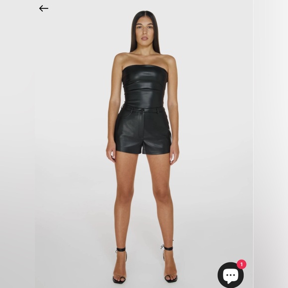 Cultnaked mini faux leather shorts